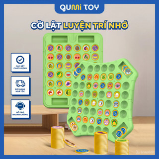 Đồ Chơi CỜ LẬT LUYỆN TRÍ NHỚ Board Game Cho Bé, Đồ Chơi Vui Nhộn Tương Tác 2 Người Chơi Tư Duy
