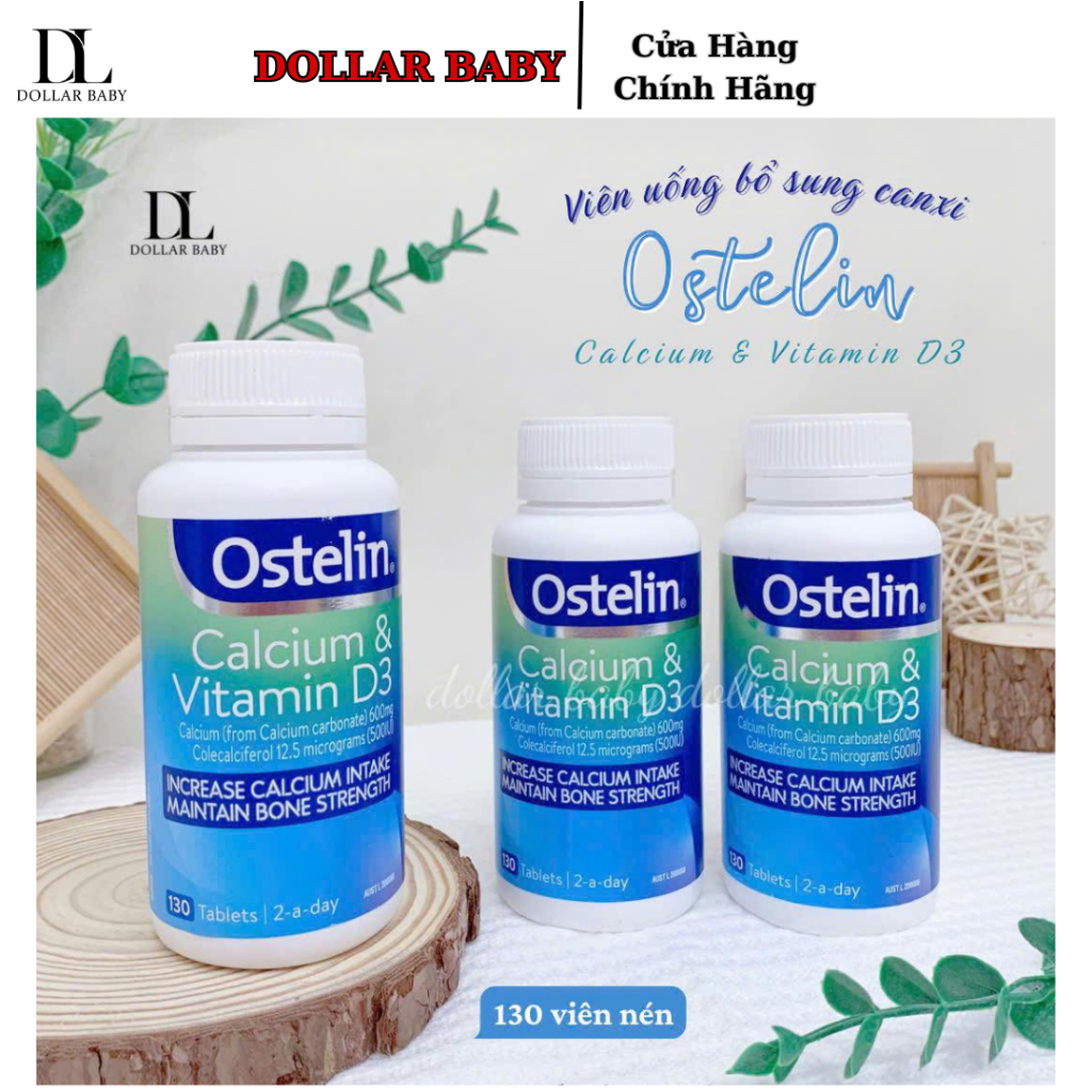 Viên Uống Ostelin Calcium & Vitamin D3 - Canxi Cho Bà Bầu, Sau Sinh, Người Lớn - Chính Hãng Úc