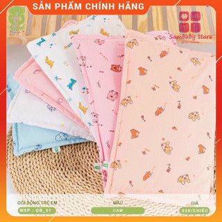Gối Xô Sơ Sinh Mipbi vải bông siêu mềm