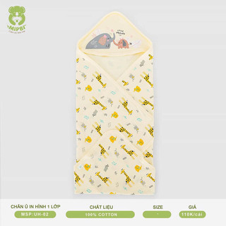Chăn Ủ Sơ sinh Cotton 2 Lớp Mipbi