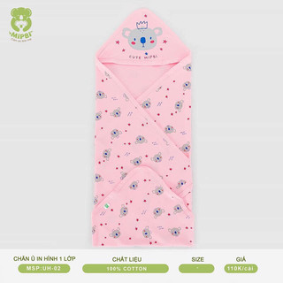 Chăn Ủ Sơ sinh Cotton 2 Lớp Mipbi
