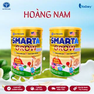 [Kèm Qùa] Sữa Smarta Grow lon 850g của NutriCare cho trẻ thấp còi phát triển toàn diện