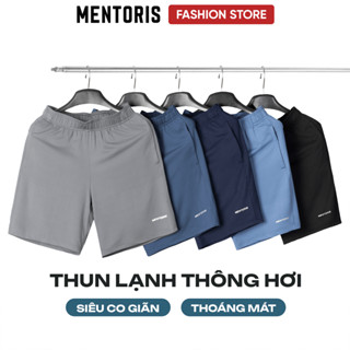 Quần Short Thun Lạnh Nam MENTORIS, Co giãn 4 chiều, Form Regular Fit, Mềm Mịn, Thoáng Khí, MQB01