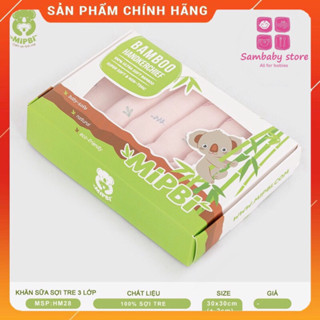 Set 6 Khăn Sữa Sợi Tre 3 Lớp Mipbi Cho Bé