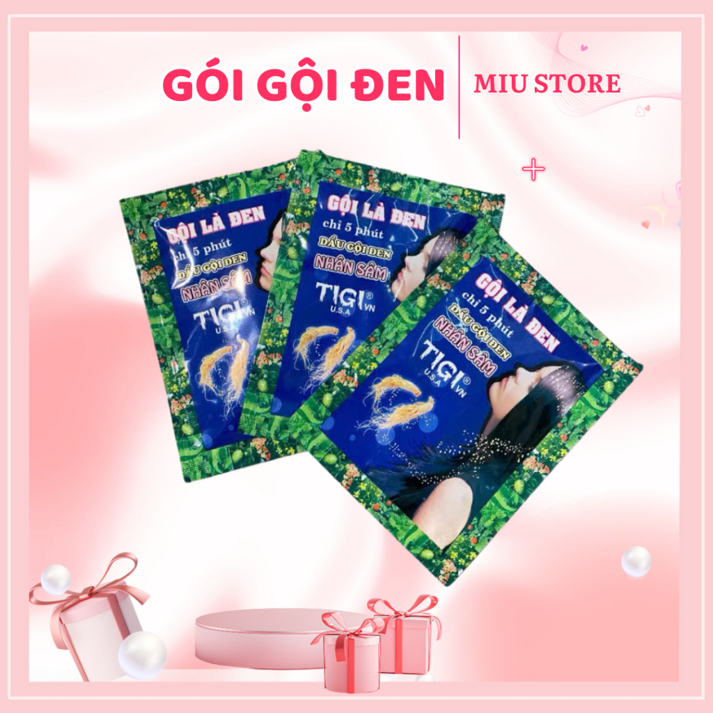 Gói gội đen tóc, gội đen nhâm sâm, phủ bạc, phủ màu tóc