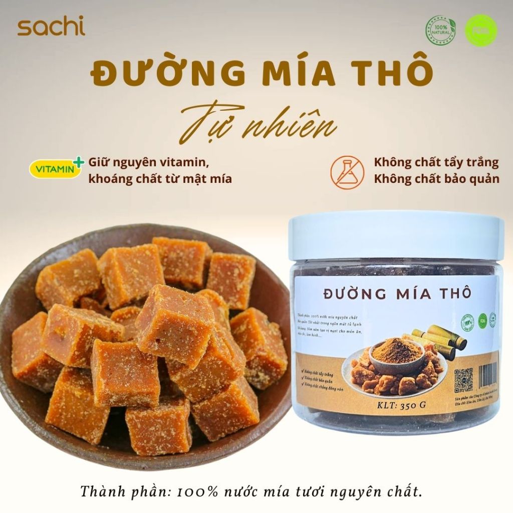  Đường Mật mía thô - Từ 100% mía tươi tự nhiên Không chất tẩy trắng không chất bảo quản 