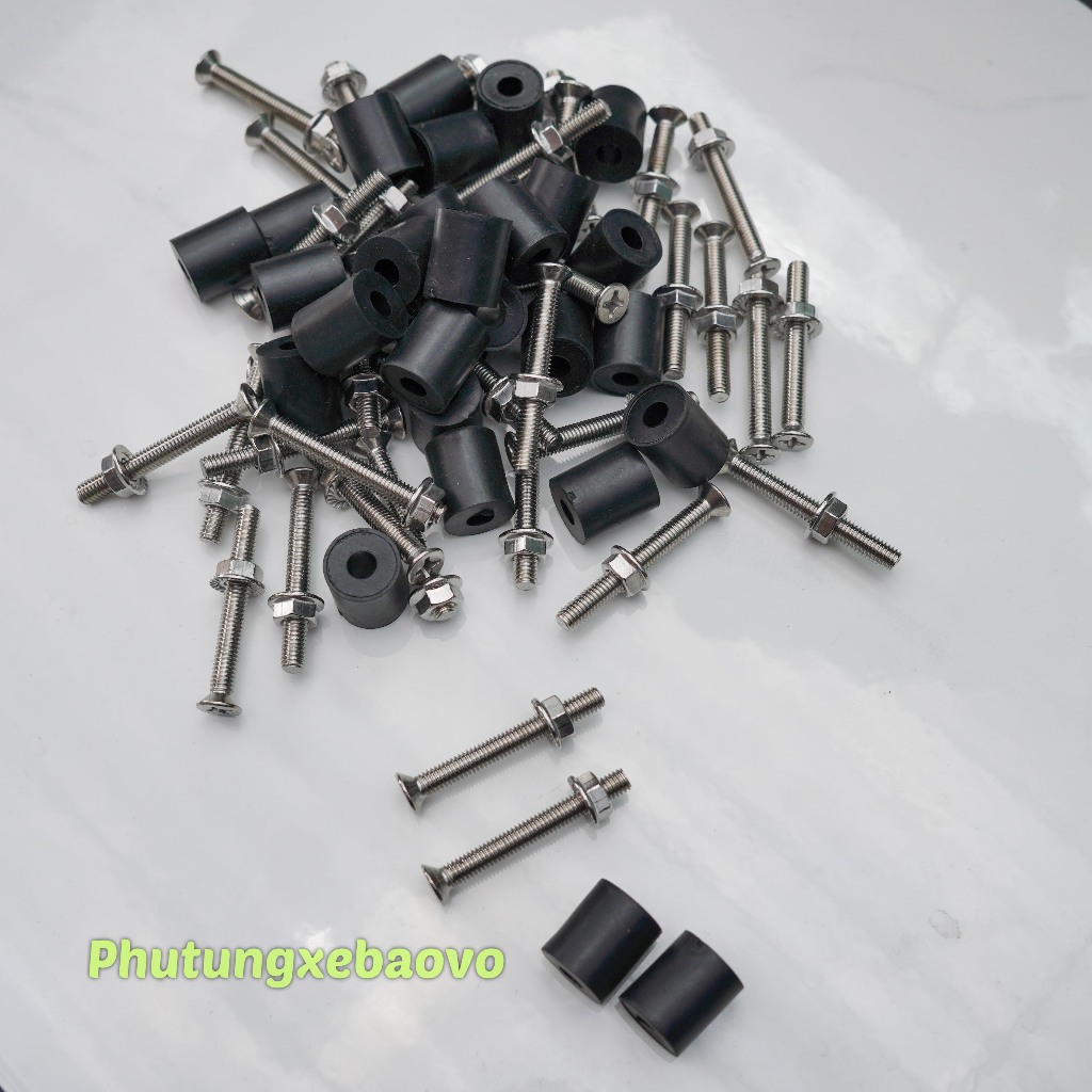 [GIÁ 1 CẶP] Cao su nở kèm ốc inox dùng để siết gù tay lái hoặc siết gương gù