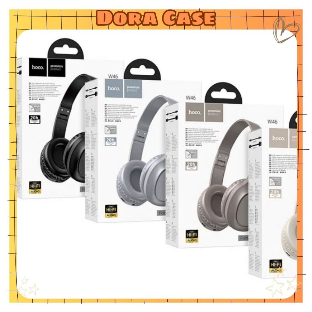 Tai Nghe Bluetooth Không Dây, Tai Nghe Bluetooth Chụp Tai Hoco W46 Chính Hãng Cao Cấp, Chống Ồn, Thờ