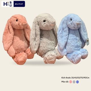Gấu bông thỏ jellycat cao cấp có tem cạnh sườn thỏ tai dài jellycat chất liệu lông thỏ dài an toàn mềm mại