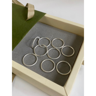  Nhẫn bạc nguyên chất s999 trơn cát bóng đeo ngón trỏ hoặc ngón út cho nam nữ 