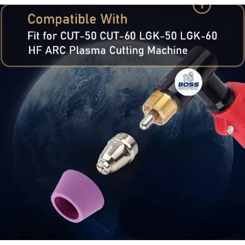 Béc cắt tay cắt plasma 60A Ag60 Sứ cắt SG55 loại tốt Boss phu kiện cắt plasma