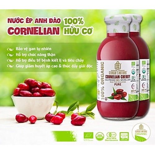 Nước ép anh đào đỏ (cherry) hữu cơ Georgia's Natural 300ml