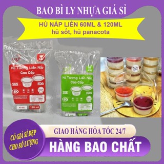  50 HỦ SỐT 60ML 120ML CÓ NẮP LIỀN DÙNG ĐỂ ĐỰNG NƯỚC CHẤM MANG ĐI 