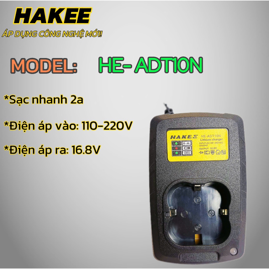 Sạc HAKEE 16.8V Sạc Cốc_Đế Sạc, KIỂU CHÂN CÀI_dock sạc chuyên dùng sạc cho mã pin 16.8V