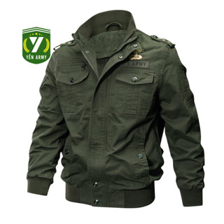 Áo Khoác Kaki Nam Túi Hộp Màu Xanh Rêu / Đen - Mã AK8003