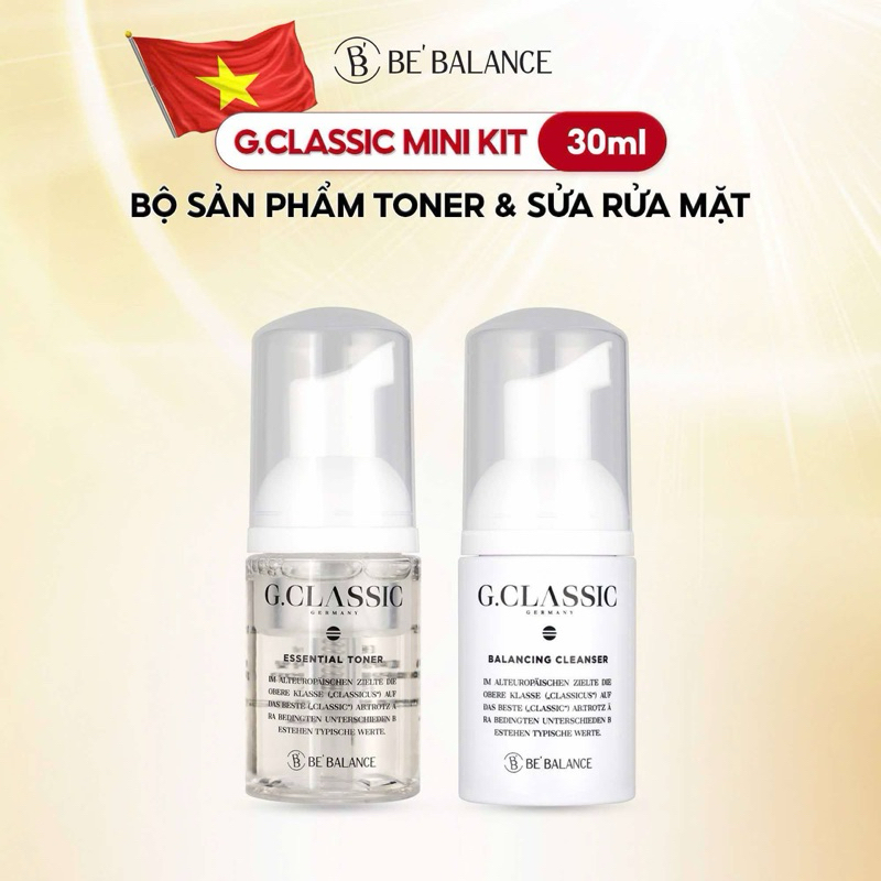 Bộ Sản Phẩm Toner và Sữa Rửa Mặt Be'Balance GCLASSIC MINI KIT giúp Làm Đẹp Da 30ml