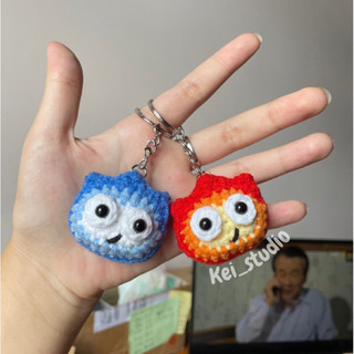 Móc khoá ngọn lửa Calcifer mini len handmade