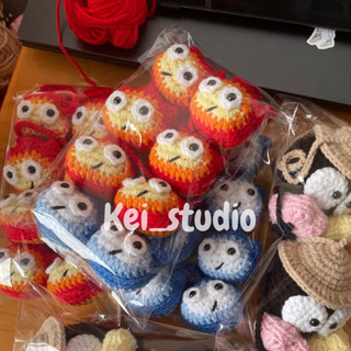 Móc khoá ngọn lửa Calcifer mini len handmade