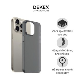   NEW ARRIVAL  Ốp Lưng DEKEY Power Pioneer Invisible Cao Cấp Siêu Mỏng Không Ố Vàng cho 15ProMax 
