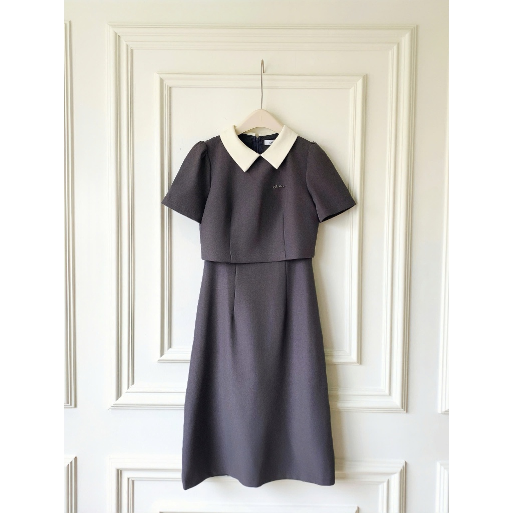 Váy nữ giả set chất liệu mềm mát, form basic dễ mặc, che khuyết điểm tốt, tôn dáng thời trang nữ Calie VA464 | BigBuy360 - bigbuy360.vn