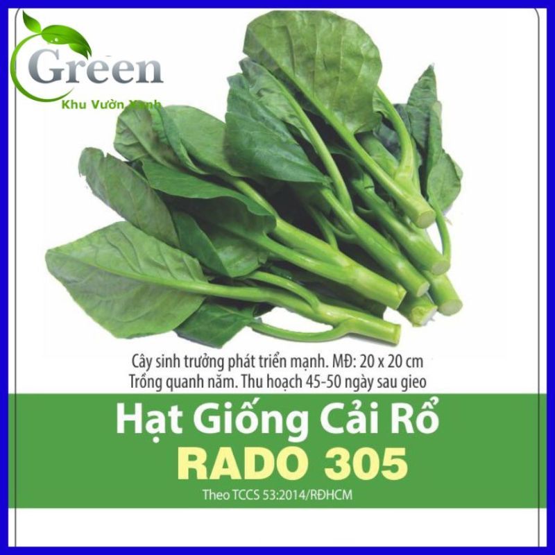 Hạt Giống Rau Cải Rổ Thái Lan (Gói 5 gam ~ 500 hạt) Nảy Mầm Tốt, Dễ Trồng Tại Nhà
