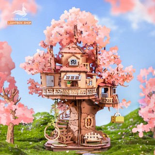  Mô Hình Gỗ 3D Rolife Sakura Tree House TGS04 | Nhà Cây Hoa Anh Đào Tự Lắp Ráp. Quà tặng sáng tạo 