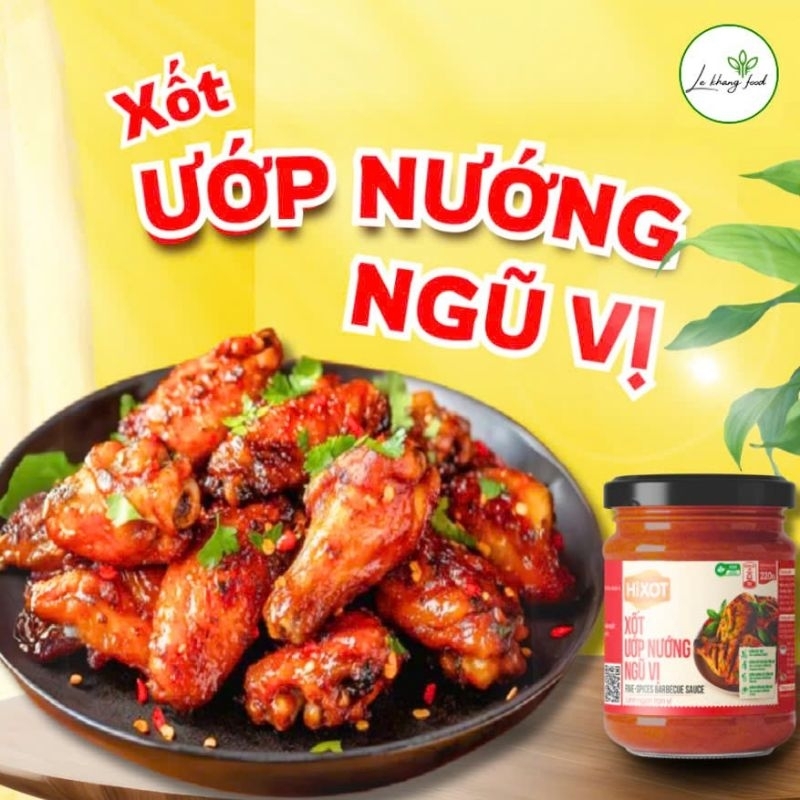 Xốt Ướp Nướng Ngũ Vị HiXOT hũ 220gram, nấu dễ, ăn ngon, gia vị hoàn chỉnh cao cấp