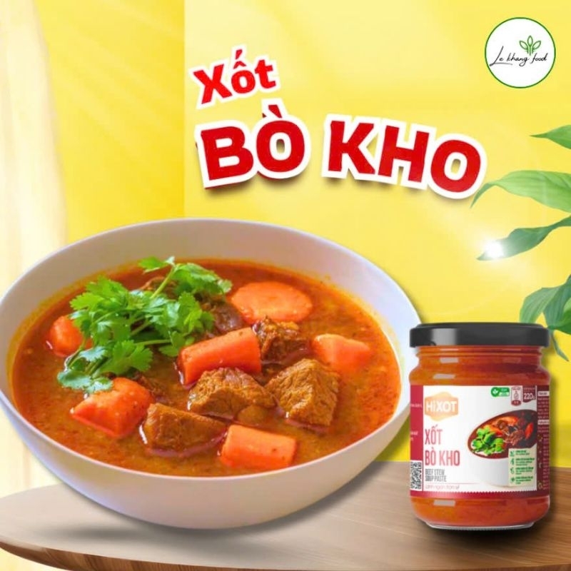 [VEGAN] XỐT BÒ KHO HiXOT hũ 220Gram, nấu bò kho, bò xốt vang, CHAY MẶN ĐỀU DÙNG ĐƯỢC