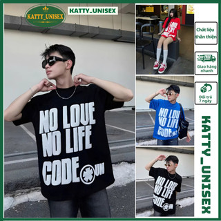 Áo thun nam nữ unisex NO LOVE NO LIFE - áo phông from rộng tay lỡ - thời trang nam nữ