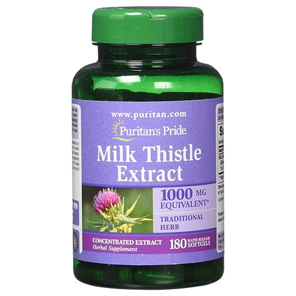 TPCN - Viên Uống Hỗ Trợ Giải Độc Gan Puritans Pride Milk Thistle Extract 1000mg 180 Viên