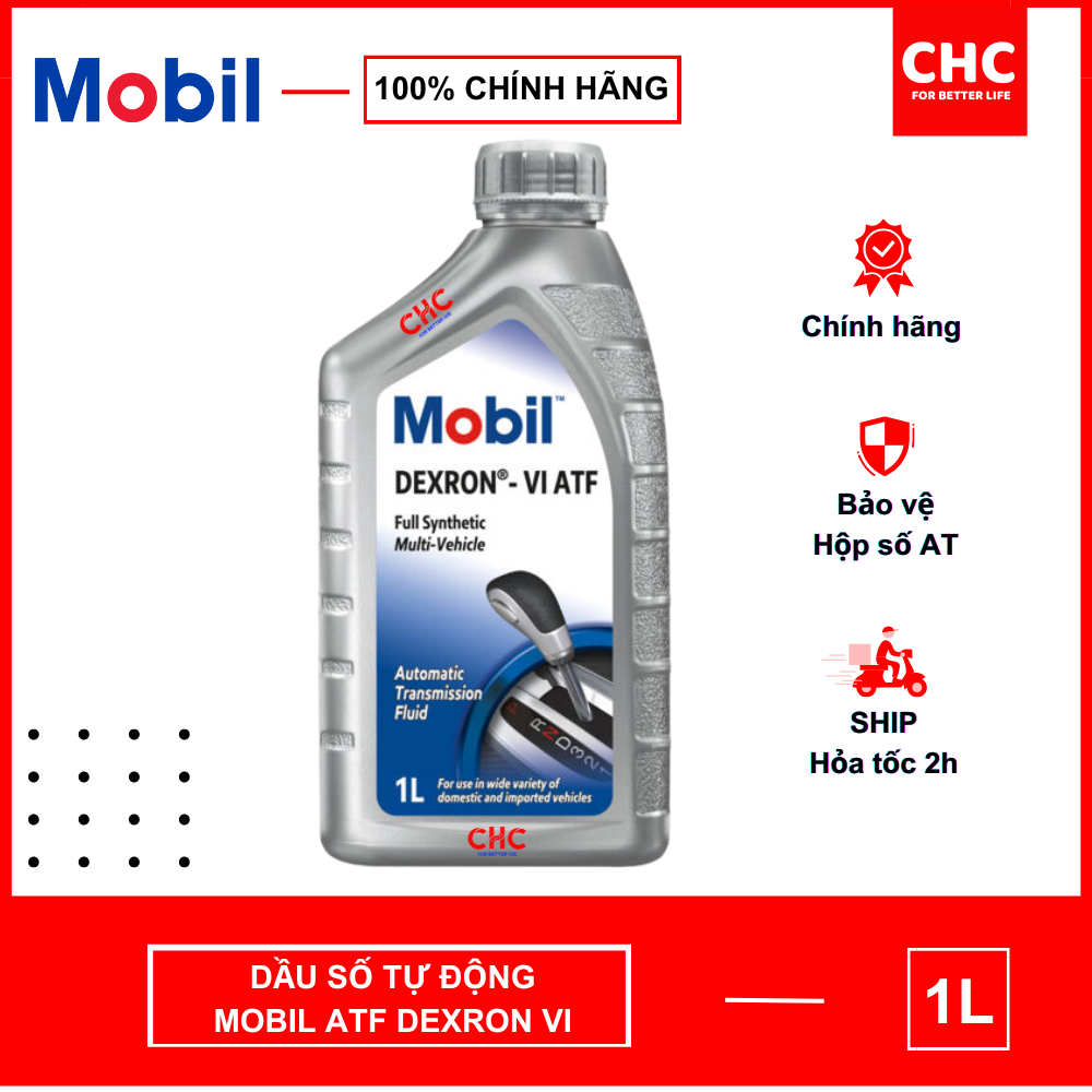 Dầu số tự động ôtô Mobil ATF Dexron VI (Chính hãng), dầu số xe Audi, Toyota, Honda, Huyndai, KIA, GM