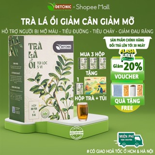 Trà lá ổi giảm cân DETONIC dùng cho người giảm cân giảm mỡ, hỗ trợ tiểu đường mỡ máu và gout lâu năm hiệu quả