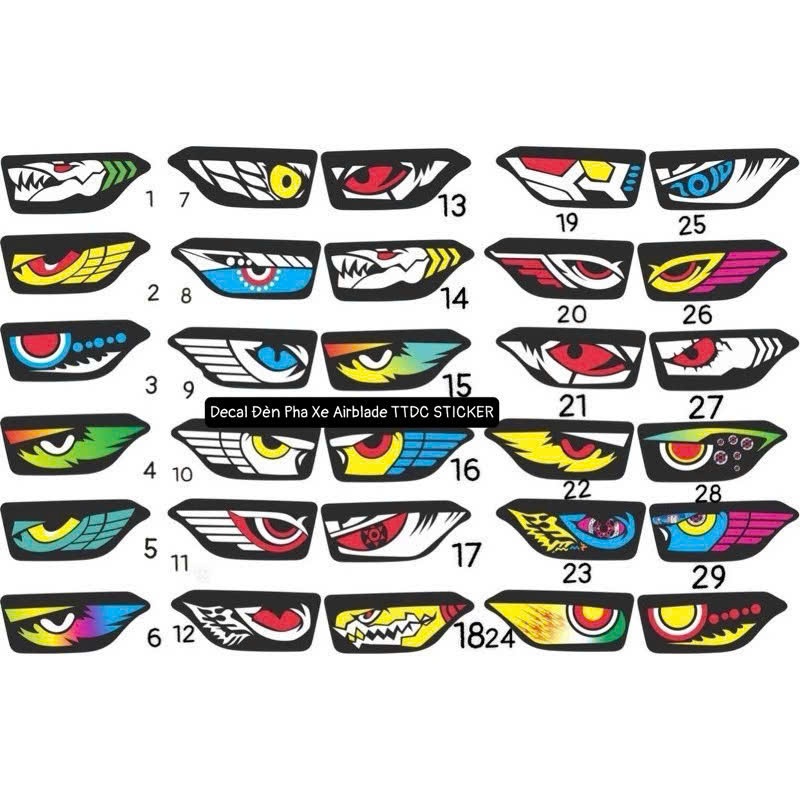 Decal Đèn pha Xe Airblade 2020