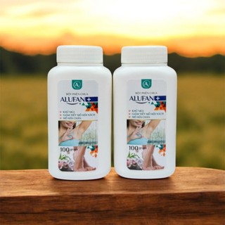 Combo 2 hộp phèn chua Alufan+ lọ đầu rắc 100g Khử mùi hôi nách, hôi chân Nam Nữ