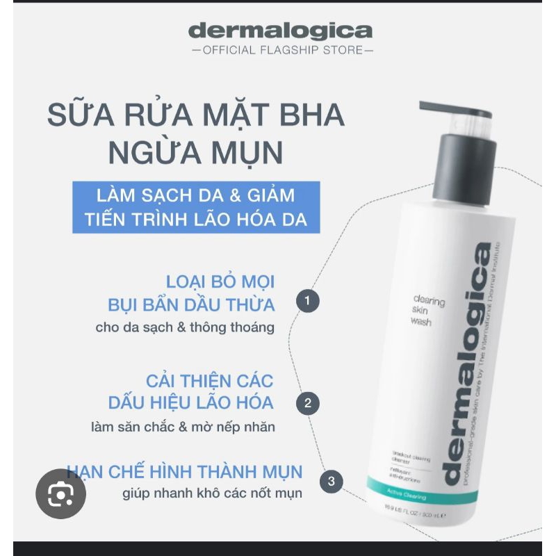 Sữa rửa mặt cho da dầu mụn Dermalogica