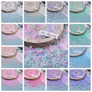  Gói 10gr hạt cườm thủy tinh 4mm giả mắt mèo dùng xỏ vòng tay handmade làm trang sức thủ công DIY 