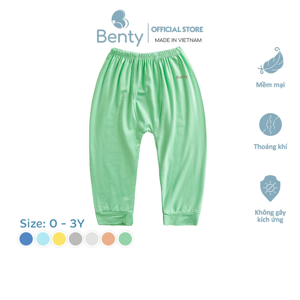 Quần dài lẻ đáp đủng BENTY chất liệu mềm mịn thấm hút mồ tốt, quần dài cao cấp cho bé trai, bé gái
