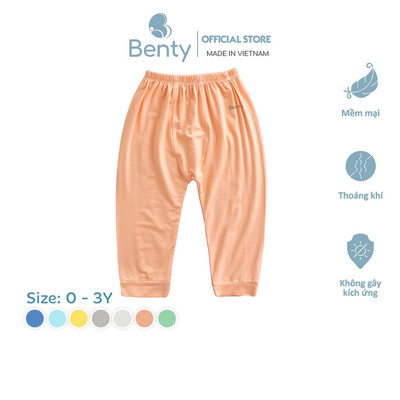 Quần dài lẻ cho bé đáp đũng BENTY chất Rayon cao cấp chính hãng size sơ sinh đến 3 tuổi