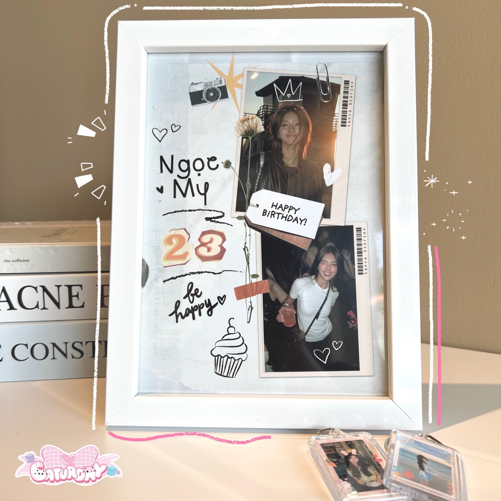 Khung ảnh chúc mừng sinh nhật RETRO siu đáng iu