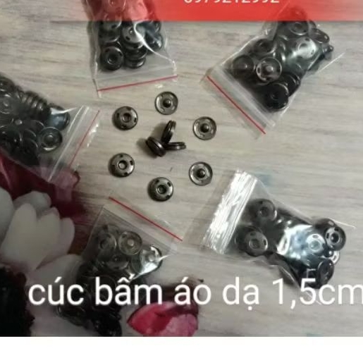 Cúc bấm đồng loại 1,5cm túi 20 bộ