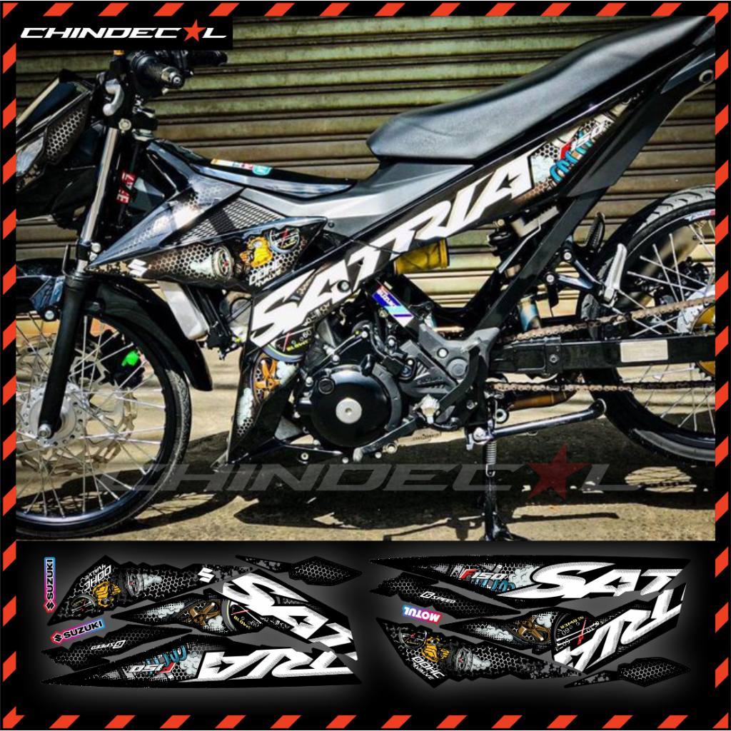 Tem SATRIA , RAIDER FI Phong cách Mascot siu ngầu | Decal cao cấp 3 lớp chống nước chống bay màu | 842003