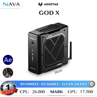 Gaming Mini PC Aoostar GOD X | GPU RX 6600LE - RYZEN 9 6900HX | Đồ Hoạ Cao Cấp Cho Gamer, Creator