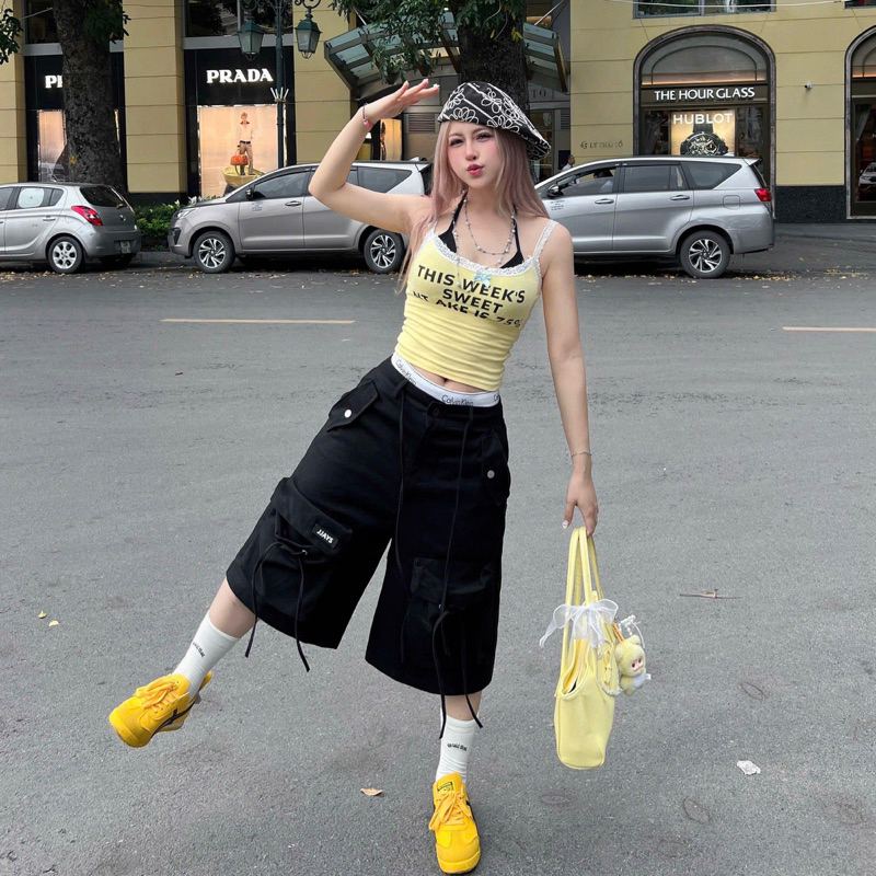Quần short Kaki POCKET Túi hộp Tag JJAYS Form Lửng Unisex Nam, nữ 🖤 Jaystoree | BigBuy360 - bigbuy360.vn