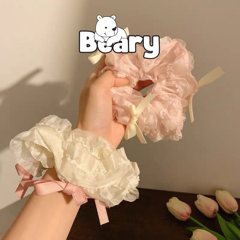 Dây Buộc Tóc Scrunchies Nơ Ren Dây Buộc Tóc Thời Trang Công Chúa Tóc Scrunchies Phụ Kiện