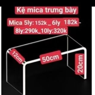 kệ mica Đài Loan trưng bày