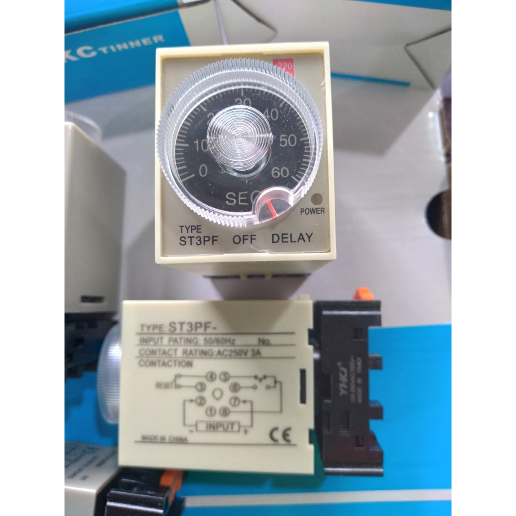 Rơle thời gian off delay ST3PE OFF DELAY kèm đế