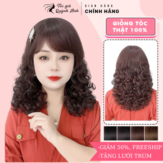 Tóc Giả Trung Niên TN18 – Xoăn Xù Mì Trẻ Đẹp Tự Nhiên, Hàng Loại 1 Cao Cấp – Tóc Bộ Nguyên Đầu, Tặng Lưới Trùm Tóc