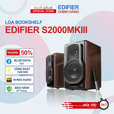 Loa bookshelf bluetooth EDIFIER S2000MKIII - Bluetooth V5.0  - Công suất 130W - Chính hãng - BH 24T