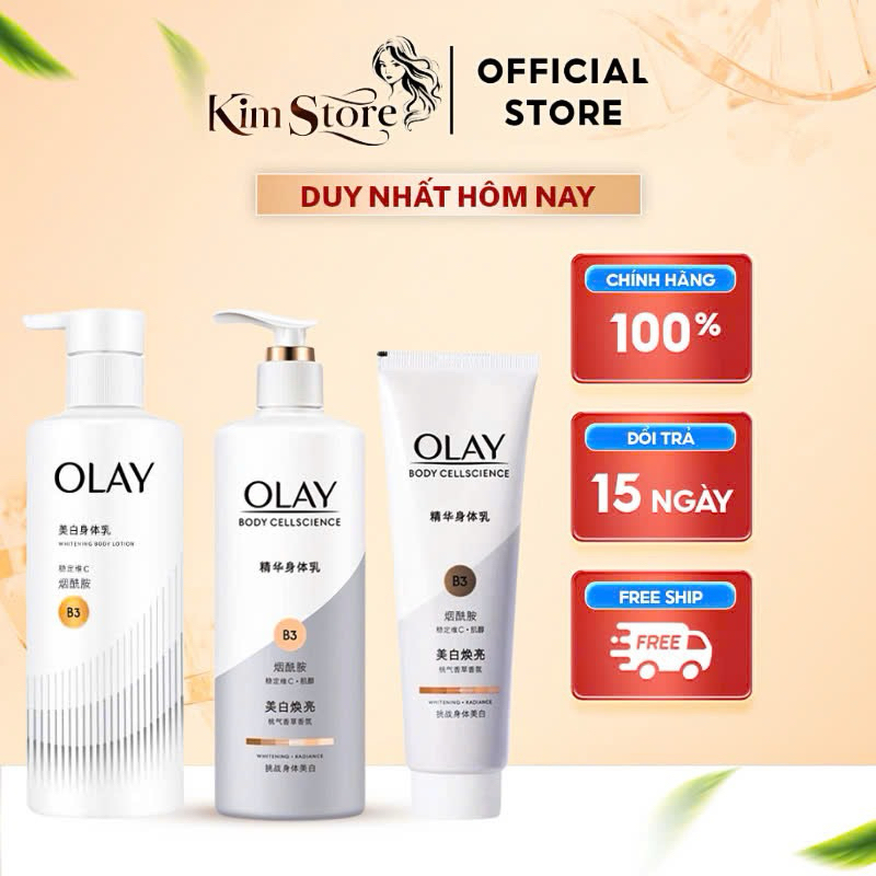 Sữa Dưỡng Thể OLAY B3+ Optics Glow & Radiance Vitamin C Dưỡng Trắng Da Toàn Thân