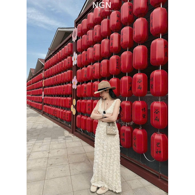 Váy Sát Nách Hoa Hồng Kim Anh Bùi